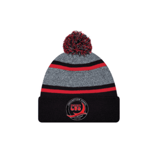 CVS - 9M069M Arcylic Roll Pom Pom Toque - Black-Charcoal